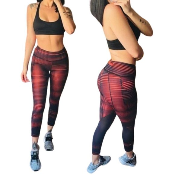 Lululemon Leggings Size 4 Pace Rival 22" Crop Printed Mid Rise Full On Luxtreme - Picture 1 of 10